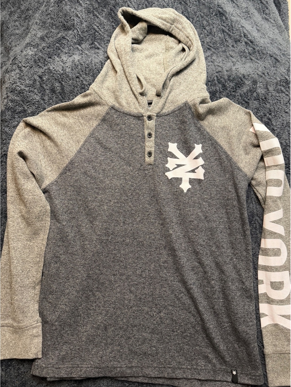 Zoo York Men's Medium Gray Hooded Pullover Sweatshirt